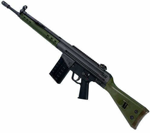 PTR 91 Inc. PTR91 Special Edition GI with Rail 7.62mm NATO, 18" Barrel, Green Furniture 20 Round Semi Automatic Rifle GI915300R
