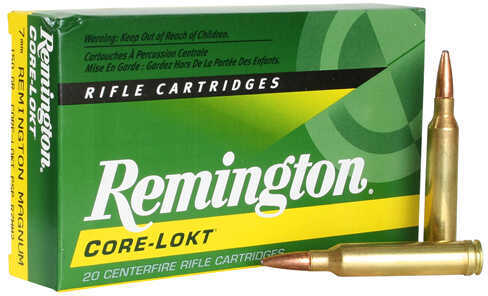 7mm Remington Magnum 20 Rounds Ammunition 150 Grain Soft Point