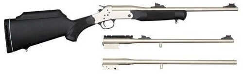 Rossi Matched Set 20 Gauge 22" Barrel / Long Rifle 18.5" 243 Winchester Single Shot Nickel Synthetic Break Open Rifle/Shotgun Blemished ZR46112