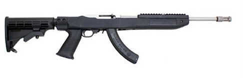 Ruger 10/22 22 Long Rifle 16.25" Barrel 25 Round Tapco Fusion Stock Stainless Steel Finish Semi Automatic 11126