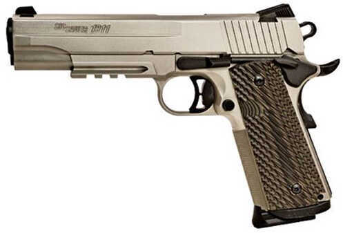 Sig Sauer 1911 45 ACP 5" Barrel 8 Round Nickel Finish Semi Automatic Pistol 1911R45NI