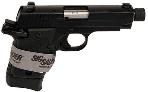 Sig Sauer P938 22 Long Rifle 4.5" Barrel 10 Round Black Rubber Grip Semi Automatic Pistol 938-22-BRG-TB-AMBI