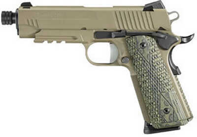 Sig Sauer 1911 45 ACP Scorpion Dark Earth Carry 4.2" Threaded Barrel Semi Automatic Pistol 1911CAR45SCPNTB