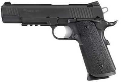 Sig Sauer 1911 45 ACP M1913 Tradition Tactical Ops Black Nitron Finish Rail Pistol 1911TR45TACOPS