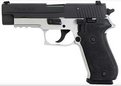 Sig Sauer P220 45 ACP Rev 2Tone Stainless Steel Hogue Grip Short Slide Semi Automatic Pistol 220CAR45RTSS