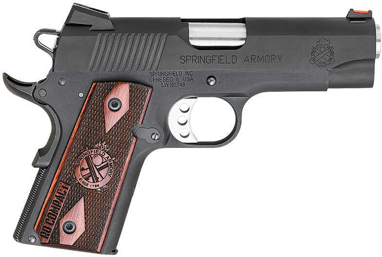 Pistol Springfield Armory 1911 Range Officer Compact Single Action 9mm Luger 4" Barrel 8+1 Rounds Cocobolo PI9125LP