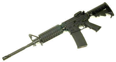 Click to see larger image. Spikes Tactical ST-15 LE Carbine AR-15 223 Remington /5.56mm NATO16" M4 Profile Mil-Spec Barrel Flat Top Sights 16" Black A2 Flash Hider No Magazine Included Semi-Automatic Rifle STR5025-M4S