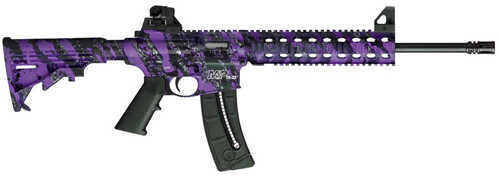 Smith & Wesson M&P15 -22 Long Rifle 16.5" Barrel 25 Round Purple 6-Position Collapsible Stock Semi Automatic 10041