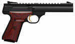 Browning Buckmark Semi-Auto Pistol Field 22LR 5 1/2" Barrel Target Rosewood Grip 10 Round Matte Black Finish Blued