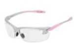 Radians Women's Shting Glasses Clear Lens, Silver &Pink Frame PG0810CS