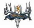 Browning Deer & Skull 5" Decal Black/Gold