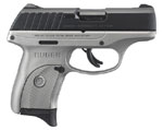 Ruger EC9s Semi Automatic Pistol 9mm Luger 3.12" Barrel 7 Round Capacity Black Slide Polymer Silver Cerakote Frame