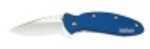 Kershaw Scallion Folding Knife/Assisted 420HC/Satin Plain Clip Point Thumb Stud/Pocket 2.25" Aluminum