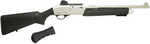 Black Ace Tactical Pro Series X Pump Shotgun 12 ga. 18.5 in. barrel 3 chamber 4 round capacity Two Tone silver finish RH