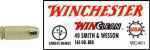 40 S&W 50 Rounds Ammunition Winchester 165 Grain Soft Point