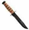 Ka-Bar US Military Fighting/Utility Knife USMC, Serrated Edge, With Leather Sheath 2-1218-5