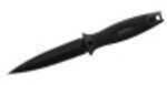 Kershaw Secret Agent 4.4" Fixed Blade Knife Spear Point Plain Edge SS Black-Oxide Finish Rubberized Co-molded Handle Mol