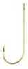 Eagle Claw Fishing Tackle Aberdeen Light Wire Non-Offset Hook, Gold Size 1/0 (Per 8) Md: 202A-1/0