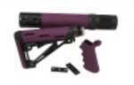 Hogue Grips Kit Purple Finish Finger Groove Beavertail Rifle Length Forend With Accessories OvermoldedCollapsib
