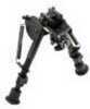 Truglo TAC POD Adjustable Bipod Fixed Black Adaptor Fits Sling Swivel Stud or Picatinny Rail 6"-9" TG8901S