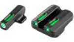Truglo Front Rear Set Sights TFX Tritium Fiber Optic Green Steel Black FNX9 Md: TG13FN1A