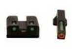 Truglo Brite-Site TFX Pro Sight Fits #8 Front/#8 Rear Tritium/Fiber-Optic Day/Night 24/7 Brightness Orange Rin