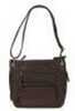 Bulldog Cases Concealed Carrie Purse Large Cross Body Chocolate Brn