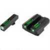 Truglo TFX Sight Set For Ruger American Pistols Front/Rear Green Fortress Finish Md: TG13RS3A