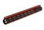 Leapers Inc. - UTG PRO M-Lok Super Slim Free Floating Rail Black/Red 2-Tone Fits AR-15 15" Includes One Picati