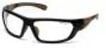 Safety Products Carhartt Billings Glasses Clear Lens with Black/Tan Frame Md: CHB210D