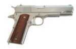 Cimarron 1911 A1 45 ACP 5" Barrel 8 Round Nickel Finish Semi Automatic Pistol 1911N00