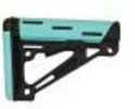 AR-15/M-16 OverMolded Collapsible Buttstock Mil-Spec Buffer Tube, Aqua Rubbe