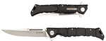 Cold Steel Luzon Flipper Folding Knife Medium, 4" Plain Blade, Black GFN Handle