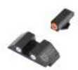 Night Fision Perfect Dot Sight Set for Glock 17/17L/19/22-28/31-35/37-39 Orange Front Square White Rear with Green