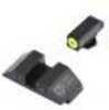 Night Fision Perfect Dot Sight Set for Glock 17/17L/19/22-28/31-35/37-39 Front Square Rear Yellow with Green Tr