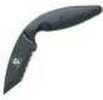 KABAR TDI Law Enforcement 3.68" Fixed Blade Knife Tanto Point Serrated Edge AUS 8A/Black Black Zytel Nylon Sheath 1485