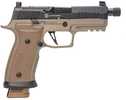 Sig Sauer P320 AXG Combat 9MM Luger Semi-Auto Handgun, 4.6 in barrel, 21 +1 rd capacity, flat dark earth, AXG metal finish