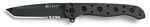 Columbia River Knife & Tool M16 Folding 8Cr15MoV/Edp Combo Tanto Point Dual Thumb Stud/Flipper/Pocket Clip 3" Blac