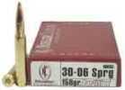 30-06 Springfield 20 Rounds Ammunition Nosler 150 Grain Soft Point