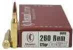 260 Remington 20 Rounds Ammunition Nosler 125 Grain Soft Point
