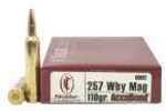 257 Weatherby Magnum 20 Rounds Ammunition Nosler 110 Grain Ballistic Tip