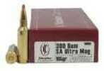 300 Remington Short Action Ultra Magnum 20 Rounds Ammunition Nosler 180 Grain Soft Point