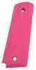 Hogue Colt Government Rubber Grip Panels, Checkered with Diamonds Pink 45017