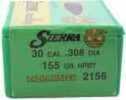 Sierra 30 Caliber 155 Grains Hollow Point Boattail Match Palma (Per 100) 2156