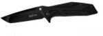 Kershaw Brawler Folding Knife/Assisted 8Cr13MOV/Black Oxide Coating Plain Tanto Point Thumb Stud/Flipper/Pocket Clip 3.2