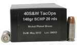 PNW Arms TacOps Ammunition 40 S&W 140 Grains Solid Copper HP (Per 20) 40SWTAC155SCHP20