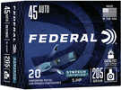 45 ACP 20 Rounds Ammunition Federal Cartridge 205 Grain Syntech