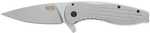 SOG Knife Aegis FLK Stone Washed 3.38" Plain Edge Blade