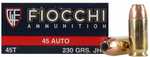 45 ACP 50 Rounds Ammunition Fiocchi Ammo 230 Grain Hollow Point