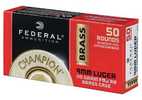 Federal Champion Brass Case 9MM 115 Grain FMJ Ammo 50 Round Box